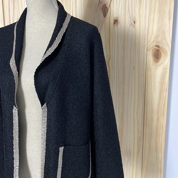 Chico’s Travelers Collection Open Jacket Blazer Small Size 0 Black - Picture 5 of 10